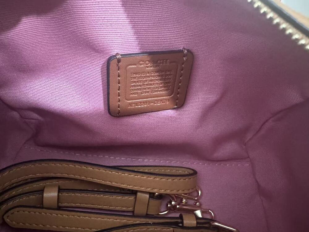 Coach Pink Signature Mini Barrel Satchel Top‑Handle Crossbody Bag - Picture 7 of 7